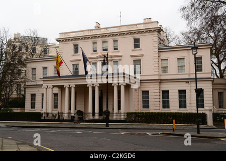 Spanish Embassy in Belgrave Square, Belgravia, London, UK ARTIFEX LUCIS Stock Photo