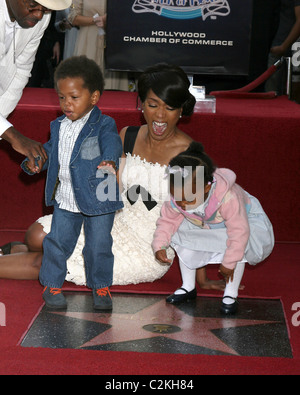 Angela Bassett Angela Bassett honoured with the 2,358th Star on the Hollywood Walk Of Fame on Hollywood Boulevard Los Angeles, Stock Photo