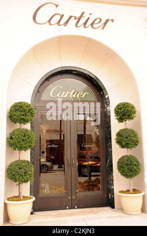 Exterior view of the Cartier jewelry store on Worth Avenue Palm