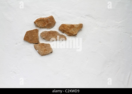 textured background effect concrete wall painted white Stock Photo