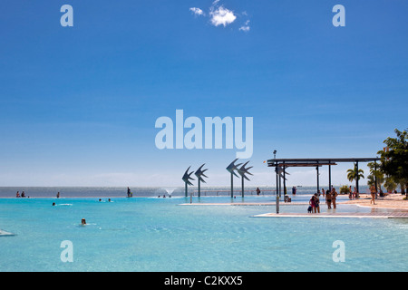 The Esplanade Lagoon. Cairns, Queensland, AUSTRALIA Stock Photo