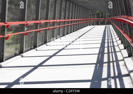 Walking Bridge enclosed for Safety Stock Photo