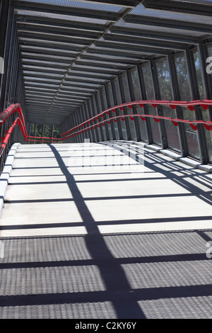 Inside the Safety Bridge, Over the Highway to Mt Cootha, a Tourist Destination Stock Photo