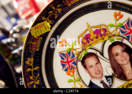 Souvenirs for the Royal Wedding of Prince William and Catherine Middleton. Stock Photo