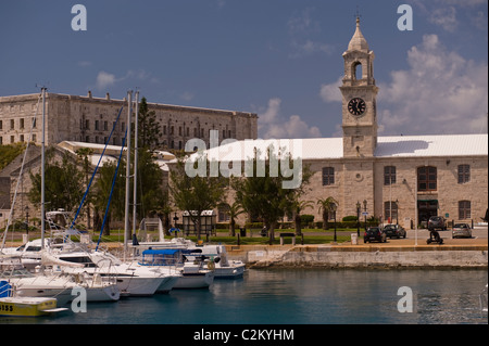 Clock Tower building, Royal naval Dockyard, Ireland Island, Sandys Parish, Bermuda Stock Photo