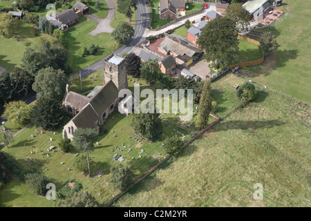 Aerial view of St Laurence's Church Walton Upon Trent Stock Photo