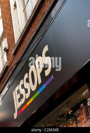 Sign outside a branch of Jessops a British high street photographic retailer Stock Photo