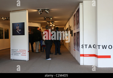 A photography exhibition in Manes gallery Nove Mesto Prague Czech republic Stock Photo