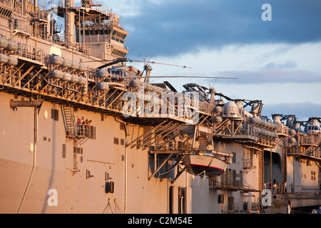 The USS Essex - an amphibious assault ship. Cairns, Queensland, Australia Stock Photo