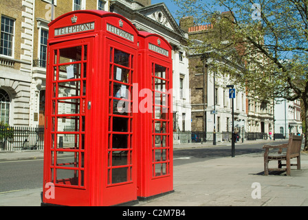 Telephone Boxes, Cavendish Square, London Stock Photo
