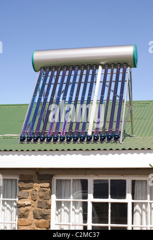 Rooftop solar water heater. Stock Photo