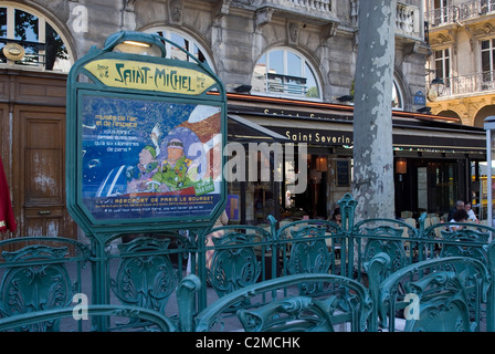 Saint-Michel metro, Rive Gauche, Paris. Stock Photo