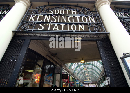 South Kensington underground station, London Stock Photo