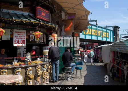 Food Stall, Camden Lock, Camden Town, London Stock Photo