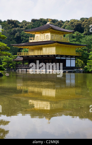 The Golden Pavilion at Kinkakuji, a buddhist temple in Kyoto, Japan Stock Photo