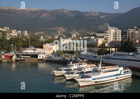 Ukraine Crimea Yalta harbour Stock Photo