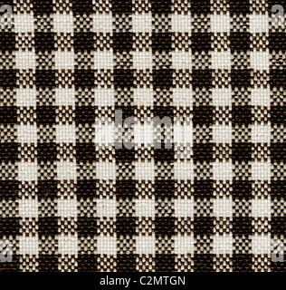 Black-white plaid pattern fabric texture. (High.res.scan.) Stock Photo