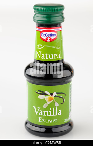 Small 38 milliliter bottle of Dr Oetker natural Vanilla extract Stock Photo