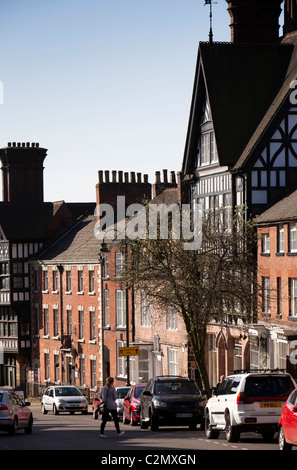 UK, England, Staffordshire, Leek, town centre, St Edward Street Stock Photo