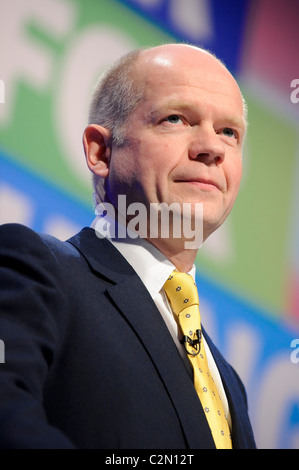 William Hague MP addresses the first day of the Conservative Spring Forum, Brighton, 27th February 2010. Stock Photo
