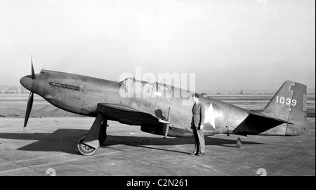 North American XP-51 Mustang airplane Stock Photo