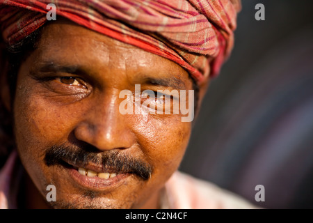 Flower vendor from Kolkata, West Bengal, India Stock Photo