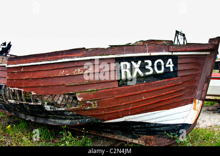 Fisherboat in the harbour of Hastings; Fischerboot im Hafen von Hastings Stock Photo