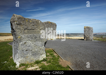 Memorial to Aneurin Bevan, between Tredegar and Ebbw Vale, South Wales, UK Stock Photo