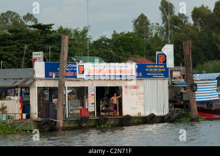 Fishing village, Chau Doc, Vietnam Stock Photo