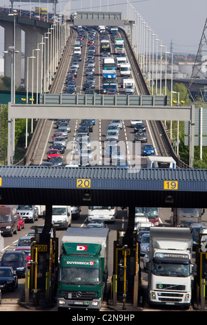 The Queen Elizabeth II Bridge dartford river thames M25 crossing london england uk gb Stock Photo