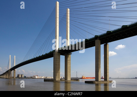 The Queen Elizabeth II Bridge dartford river thames M25 crossing london england uk gb Stock Photo