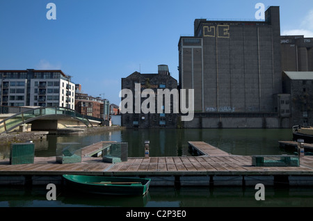 Grand Canal Basin, Pearse Street Bridge, Dublin City, Ireland Stock Photo