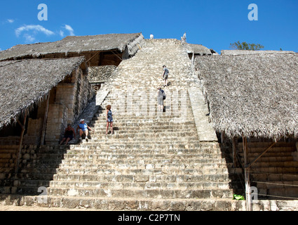 Acropolis Ek Balam Mayan Ruins Yucatan Mexico Stock Photo
