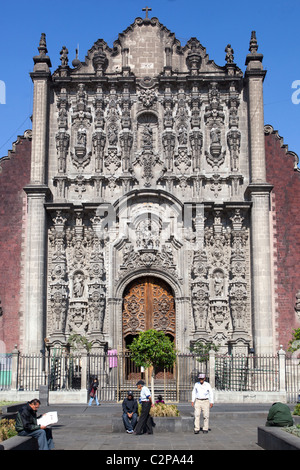 Tabernacle Entrance of the Metropolitan Cathedral of the Assumption of Mary of Mexico City Stock Photo