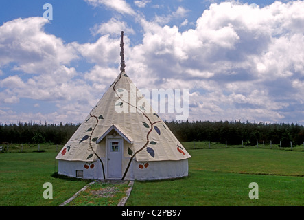 home, house, tepee, village of Grande-Anse, New Brunswick Province, Canada Stock Photo