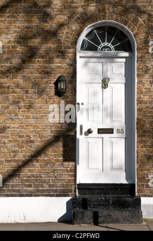 White door, West Square, SE11, Southwark, Lambeth, London, UK Stock Photo