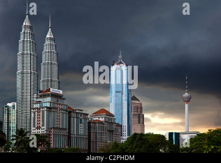 Kuala Lumpur City Skyline at Dark Night Stock Photo - Alamy