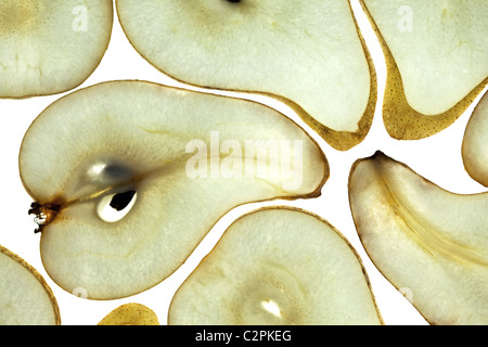 Sliced Pear isolated on white Stock Photo