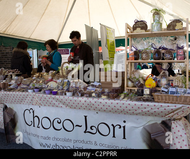 People and Tourists visiting the Ramsbottom Chocolate Festival, April, 2011, Lancashire UK Stock Photo