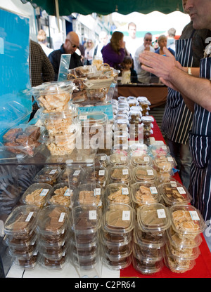 People and Tourists visiting the Ramsbottom Chocolate Festival, April, 2011, Lancashire UK Stock Photo