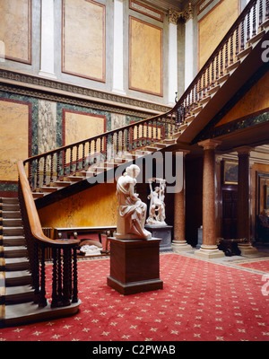 BRODSWORTH HALL, South Yorkshire. Interior View. Inner Hall. Staircase ...