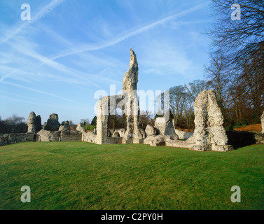 Thetford Priory. View of the priory church from the South East. Stock Photo