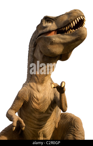 T-rex dinosaur running. Photorealistic 3d illustration side view. On white  background. Clipping path included Stock Photo - Alamy