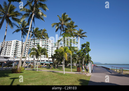 View along the Esplanade. Cairns, Queensland, Australia Stock Photo