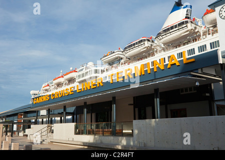 Cruise ship moored at the Cairns Cruise Liner Terminal ...