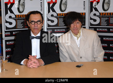 Ron Mael and Russell Mael Glam pop duo Sparks sign copies of their new album 'Exotic Creatures Of The Deep' at Borders London, Stock Photo