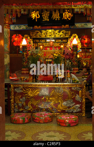 inside of Siang Kong Shrine,  Chinatown, Bangkok, thailand Stock Photo