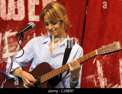 Irish singer Gemma Hayes sings tracks from her new album'Hollow of Morning' at Tower Records Dublin, Ireland - 09.05.08 ** ** Stock Photo