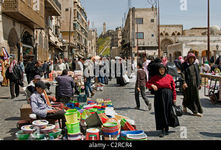 Aleppo  Bazaar Souk Souq market  Town City Syria Syrian Middle East Stock Photo