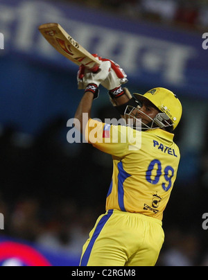 Parthiv Patel player of Chennai Super Kings' during the 2nd semi final IPLT20 match between Chennai Super Kings and Kings XI Stock Photo